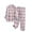 Orange Blue, variant on Womens Pajama Sets 2 Piece Cotton Plaid Pjs Long Sleeve Sleepwear Christmas Button Down Lounge Set