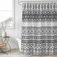 thumbnail image 6 of Grey White Boho Shower Curtain Set - Extra Long 72" x 96" Washable Bathtub Curtain with 12 Hooks, Vintage Ethnic Tribe Abstract Art Waterproof Fabric Stall Shower Curtains for Bathroom/Bathtub Décor, 6 of 6