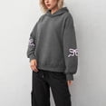 thumbnail image 5 of Pimfylm Womens Oversized Hoodies Comfy Sweatshirts Fall Fashion 2025 Outfits Casual Tops Fleece Clothes with Pockets Dark Gray, XXXL, 5 of 5
