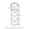 thumbnail image 5 of Furinno 11.6 W x 11.6 D x 57.7 H 5-Shelf Corner Display Freestanding Shelving Unit, Light Cherry and Black, 5 of 5