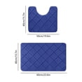 thumbnail image 3 of Vacemry Bathroom Toilet Rug Set 2-Piece, Non Slip U-Shape Latex Bath Mat, Absorbent Quick-Dry Floor Carpet, Velvet Fleece Bathroom Rugs For Toilet Shower Tub Washable Decor, 3 of 6