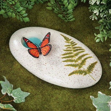 Butterfly Puddler Garden Stone Lawn Decoration Puddle Painted Water Holder
