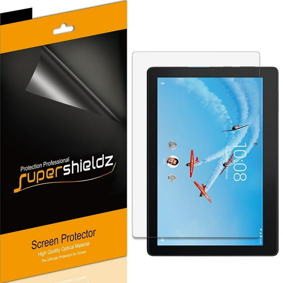 [3-Pack] Supershieldz for Lenovo Tab E10 (10.1 inch) Screen Protector, Anti-Bubble High Definition (HD) Clear Shield