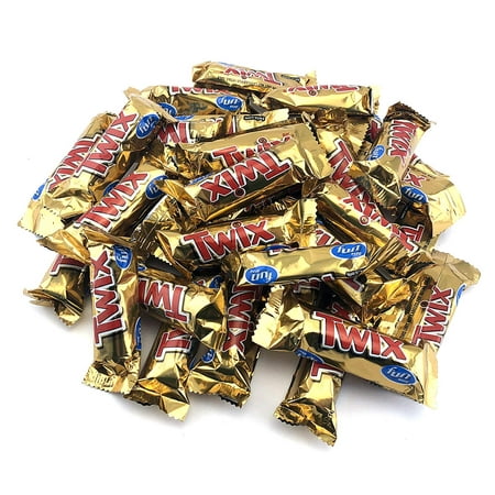 Chocolate Twirl TWIX Caramel Fun Size Chocolate Cookie Bar Candy, Snack Size Bulk Pack (Pack of 2 Pounds) ()