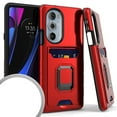thumbnail image 1 of Kaleidio Case For Motorola Edge+ Plus (2022) [Robust Hybrid] Protective Card Slot [Magnetic Ring Stand] Impact Cover [Red/Black], 1 of 2