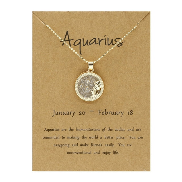 Sweater Chain Day and Night Twelve Constellation Necklace Couple Necklace