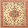 thumbnail image 1 of Ahgly Company Indoor Square Traditional Chocolate Brown Persian Area Rugs, 6' Square, 1 of 6