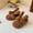 X-Brown7, variant on YMNXA Big Kids Girls Boots Solid Color Non Soft Sole Plush Thickened Warm Soft Slippers For Autumn Winter Daily Wear Beige 2-2.5 Years