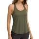 thumbnail image 1 of Camiseta deportiva holgada sin mangas para mujer - Camiseta de yoga y fitness con cuello redondo, color liso, 1 of 5