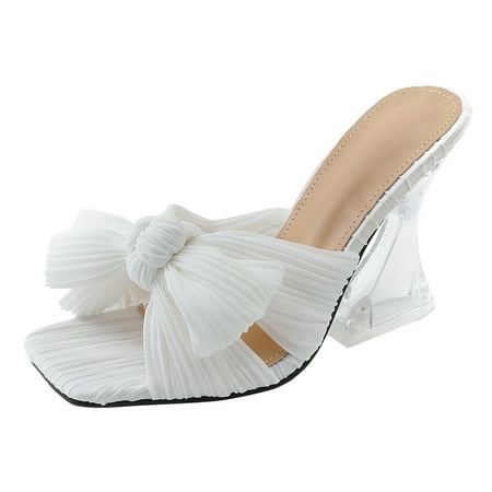 

Sngxgn Women s Rhinestones Design Gladiator T- Strap Ankle High Flat Sparkly SandalsToddler Bunny Slippers White 6.5