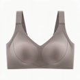 thumbnail image 2 of Feancey Push up Bras for Women Plus Size Wireless Brassiere High Support Seamless Bra Summer Casual Everyday Underwear Coffee XL, 2 of 3