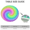 thumbnail image 6 of Colorful Tie Dye Pattern Round Fitted Tablecloth with Elastic Edge,Dining Table Cover Waterproof,Outdoor Round Tablecloth for Camping,Dining,Indoor and Outdoor, 6 of 7