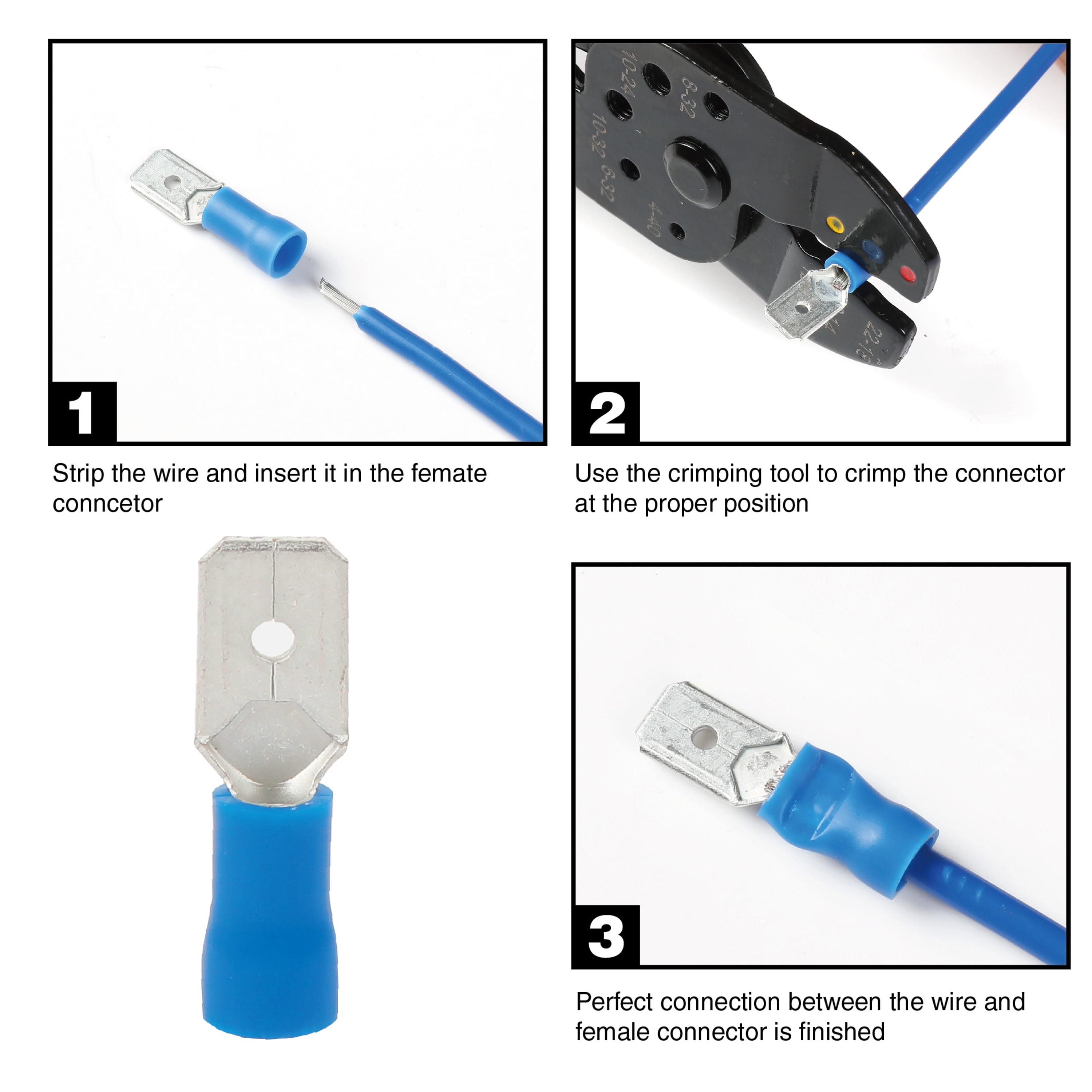 EverStart 6-Piece Slide Wire Connectors, Blue, UL Listed