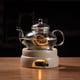thumbnail image 4 of Calentador de té perfecl con Salvamanteles y candeliere de cerámica bronce, 4 of 8