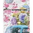 thumbnail image 5 of Pack of 2 Outdoor Pillow Covers, Easter Blue Truck Pull Easter Eggs Roses Cherry Blossom Waterproof Square Throw Pillowcase Cushion Decorative Pillow Covers for Couch Patio Tent, 20x20 in, 5 of 6