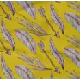 thumbnail image 4 of oneOone Cotton Poplin Twill Yellow Fabric Feather Feather Sewing Material Print Fabric By The Yard 56 Inch Wide, 4 of 4