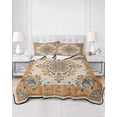 thumbnail image 3 of Burnt Orange Boho Full Size Down Alternative Comforter, Lightweight Comforter Quilt Bedding Set with Pillow Shams Southwestern Ethnic Geometric All Seasons Bed Comforter Duvet Insert 78"x90", 3 of 7