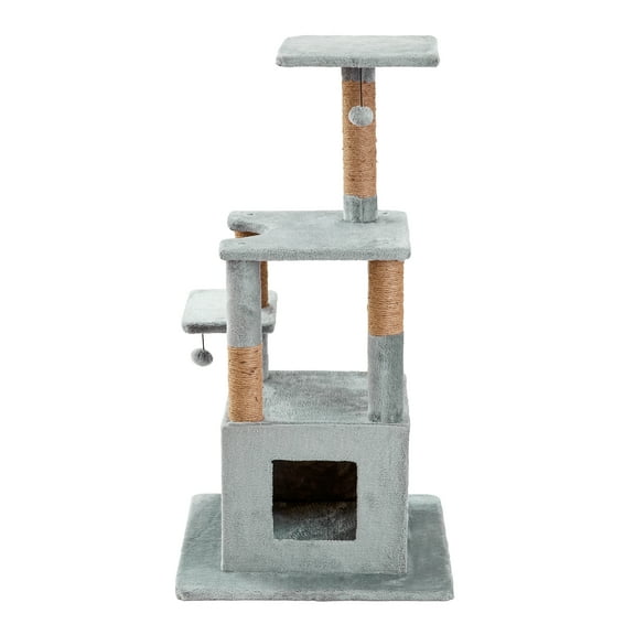 Two by Two Bristol - Gray Scratching Post Cat Furniture - 48 in. Tall