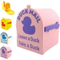 Cruising Duck Mini Mailbox Door Magnet,Cruise Door Decorations Magnetic,Duck Mailbox with Movable Flag to Leave or Take Duck Mail,for Refrigerator,Home Office Decor,Gift for Family Travel Trip (B*1)