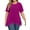 Fuchsia-2, variant on WellSize Women Plus Size Tops Casual Lace Tunic Blouse Summer Crew Neck Short Sleeve Shirts