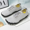 thumbnail image 6 of Willtoo Barefoot Shoes for Women Wide Toe Box Hiking Water Shoes Non-Slip Breathable Barefoot Swim Surf Shoes for Beach Pool Aqua Running & Walking Fast Drainage & Waterproof Design Gray 10.5, 6 of 6