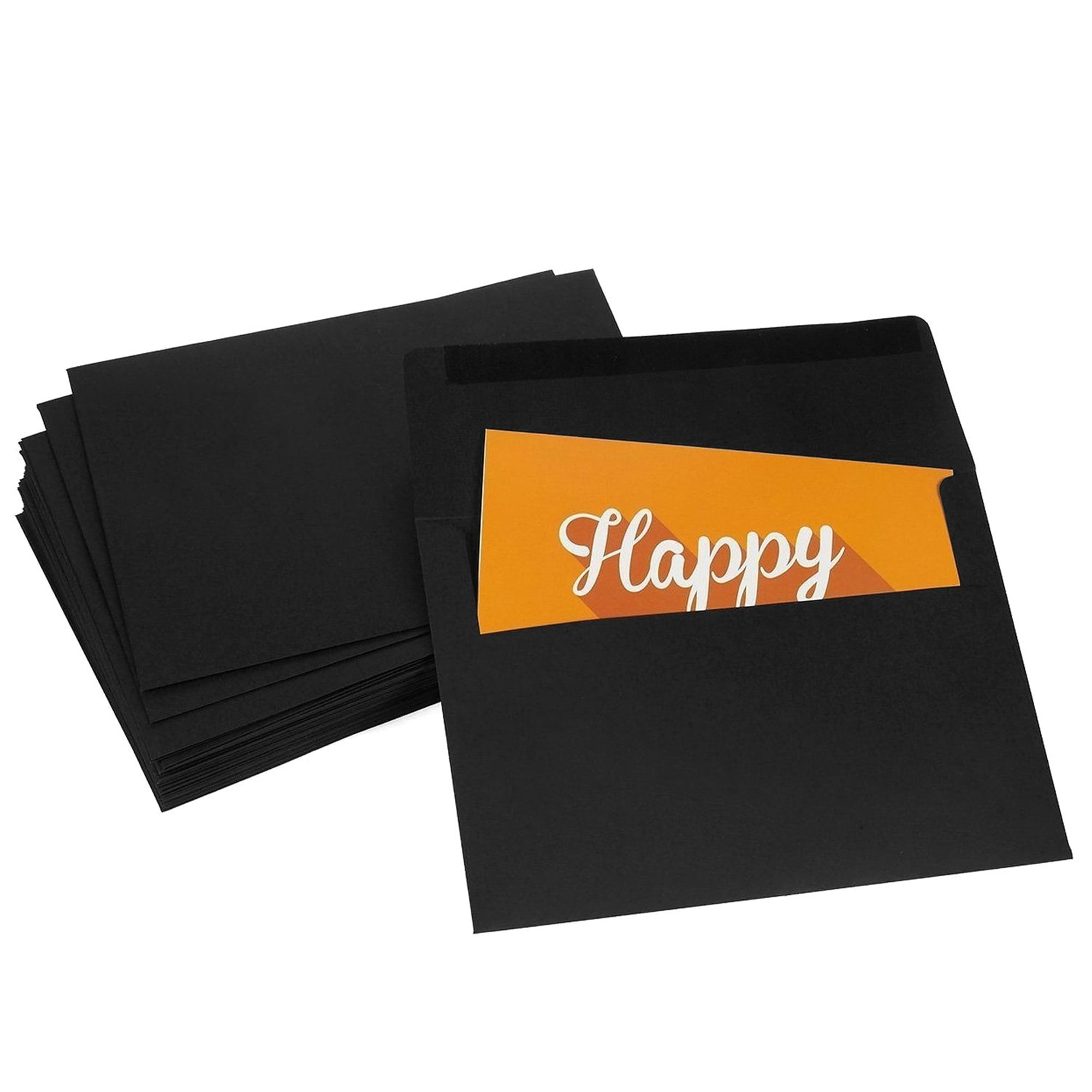  Keketer 5x7 Envelopes A7 Invitation Envelopes with Contour  Flap, Gummed Closure, Black, Pack of 100 : Office Products