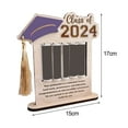 thumbnail image 2 of 2024 Graduation Money Holder with Tassel Bachelor Shape Money Organizer Cake Wood Cash Graduation Party Supplies-Purple, 2 of 8