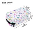 thumbnail image 3 of 6.5x2.5x4 In Printed Makeup Bag Organizer with 5 Compartments Travel Toiletry Pouch Bag Simple Shapes and Lines, 3 of 6