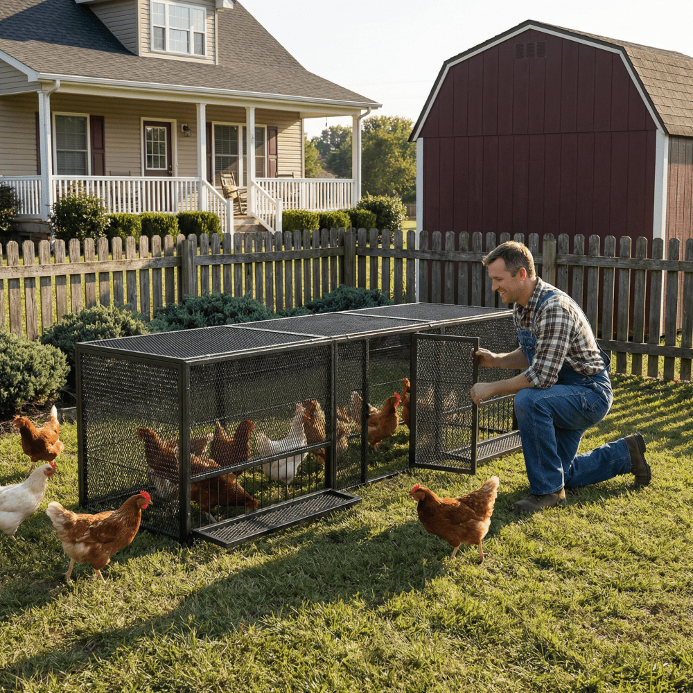AUU 83-Inch Thickened Chicken Coop, Durable Outdoor Pigeon Cage, Comfortable Poultry Cage for Home Breeding, Easy-to-Install with Strong Load-Bearing for Chicken, Duck, Goose