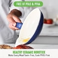 thumbnail image 2 of GreenLife - Juego de 23 ollas y cacerolas de cocina de agarre suave, de cerámica saludable, antiadherente, PFAS y última intervensión de PFOA, apto para lavaplatos y horno, calentamiento uniforme,, 2 of 5