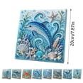 thumbnail image 3 of Marine Theme Diamond Painting Kit Sea Animal Mosaic Art Set Ocean Themed Beaded Wall Decor Craft Set DIY Bedazzler Kit for Adults Gift, 3 of 4