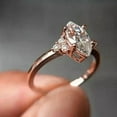 thumbnail image 3 of solitaire jewels 1.5CT Marquise Moissanite 7 Stone Engagement Ring For Women, 14K Rose Gold, 3 of 5