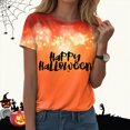 thumbnail image 2 of TOWED22 Halloween Shirts for Women Magical Halloween Shirt Cute Ghost Graphic Tees Spooky Season Casual Short Sleeve Fall Tops(Orange,XL), 2 of 9
