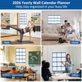 thumbnail image 6 of 2026 Wall Calendar, Large Reversible Horizontal&Vertical Laminated Yearly Calendar-1 Page Poster Wet & Dry Erase Wall Hanging Calendar 12 Month Annual Planner for Office/Family/ Fitness (24*36in), 6 of 7