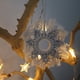 thumbnail image 3 of Bienvenido Tapiz colgante de pared de macramé, colgante de copo de nieve tejido navideño, arte de pared bohemio para decoración de fondo de habitación de casa de vacaciones, 3 of 8