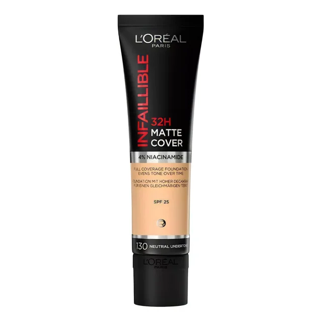 Base De Maquillaje L'oréal Paris Infaillible Matte Cover Tono 130 Neutral 30ml