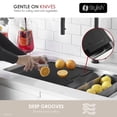 thumbnail image 5 of Stylish 16-3/4" Black Wood Fiber Workstation Cutting Board A-930, 5 of 11