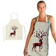 thumbnail image 3 of Aufmer 1 Pcs Funny Christmas Kitchen Aprons for Women Men Adjustable Cooking Chef Aprons Waterproof Linen Bib Aprons Cute Xmas Party Gift, 3 of 3