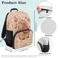 thumbnail image 7 of Aplkyhs Capybara Watermelon School Backpack for Boys Girls Ages 6-18 Elementary Middle High School Large Capacity Ergonomic Padded Adjustable Straps for Daily School Use Travel, 7 of 7
