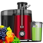 Juicer Machine, 800W Centrifugal Juicer Extractor with Wide Mouth 2.5Feed Chute for Fruit Vegetable, Cold Press Electric Juicer Machine with 100% High Juice Yield,Compact Centrifugal Juicer Anti-drip
