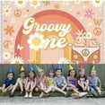 thumbnail image 5 of Two Groovy Party Supplies Backdrop Banner Poster Birthday Decorations Background for Photography Taspestry, 5 of 6