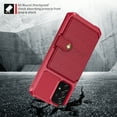 thumbnail image 6 of Tarise Galaxy A53 5G Wallet Case, RFID Blocking Card Holder Slot Kickstand Magnetic Button Closure Women Men Heavy Duty Shockproof Rugged Back Case Cover for Samsung Galaxy A53 5G 2022, Red, 6 of 7