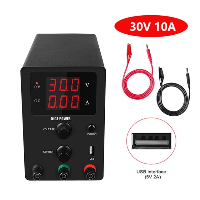 Alimentation USB de Laboratoire à Commutation Numérique Variable 30V 10A Régulateur de Tension 60V 5A pour Réparation de Téléphone, Excellente Compatibilité
