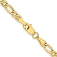 thumbnail image 3 of 10K Yellow Gold Figaro Chain Styles Necklace 3.5 mm Semi-Solid 16 inch, 3 of 4