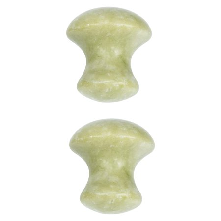 2Pcs Mushroom Shaped GuaSha Tool GuaSha Scraping Massager Face Massage Rollers Guasha Hot Massage Stones for Eye Face Neck Skin Body Green