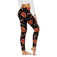 thumbnail image 3 of Halloween Leggings for Women Elastic High Waist Funny Print Slim Fit Tights Pants Workout Yoga Pants, 3 of 4