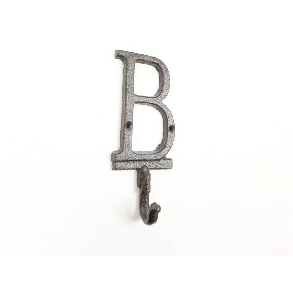 Cast Iron Letter B Alphabet Wall Hook 6