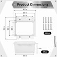 thumbnail image 5 of 3 Pcs Electrical Box Extenders, BE2 Electrical Outlet Box Extenders with 12 Screws, 2-Gang Electrical Power Box Extensions, Power Switch Receptacles Accessories, White, 5 of 6
