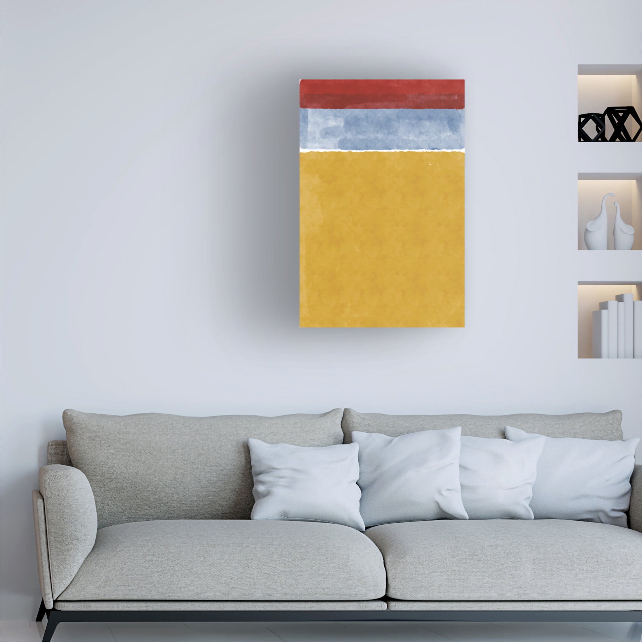 Trademark Fine Art jay stanley  Minimal Watercolor 4 Canvas Wall Art