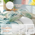 thumbnail image 2 of Vintage Ocean Bedding Duvet Cover Set King Size 4 Pieces Octopus Starfish Seagrass Compass Nautical Bedding Set with Zipper Closure, 1 Comforter Cover 92x106 Inches 1 Flat Sheet & 2 Pillow Cases, 2 of 7